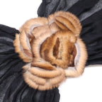 Fendi Cashmere Silk with Mink Scarf — view 4