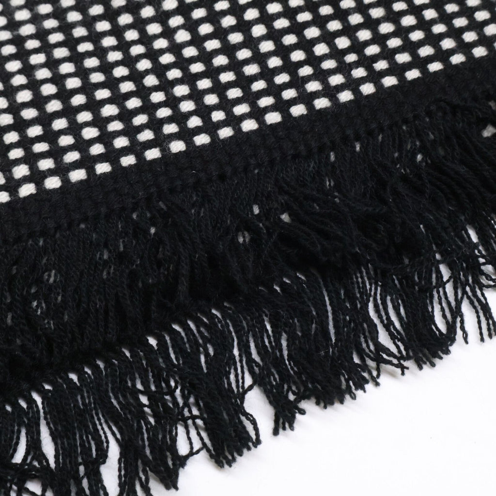Hermes Leather Logo Patch Cashmere Scarf — view 7