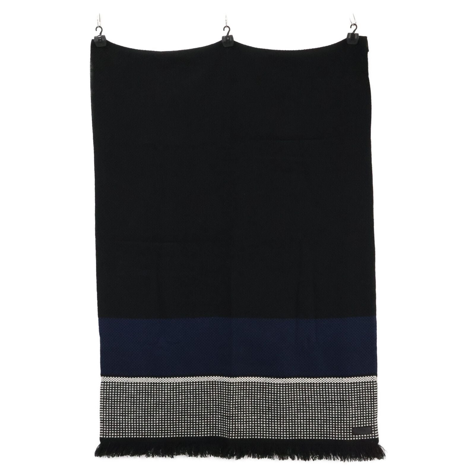 Hermes Leather Logo Patch Cashmere Scarf — view 2