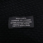 Hermes Leather Logo Patch Cashmere Scarf — view 5