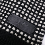 Hermes Leather Logo Patch Cashmere Scarf — view 4