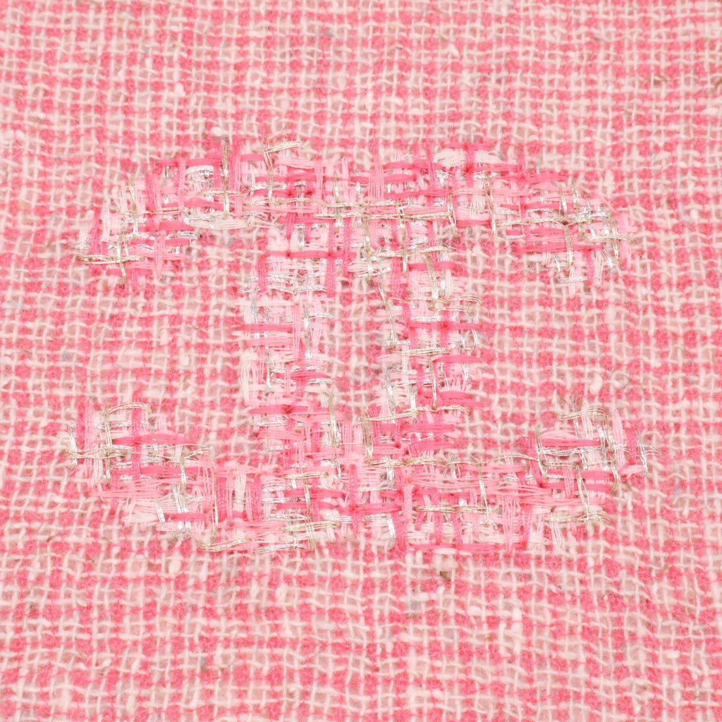 Chanel CC Logo Embroidery Wool Cashmere Scarf — view 3