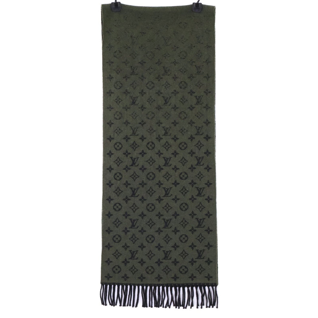 Louis Vuitton Echarpe Monogram Gradient Wool Cashmere Fringe — view 4