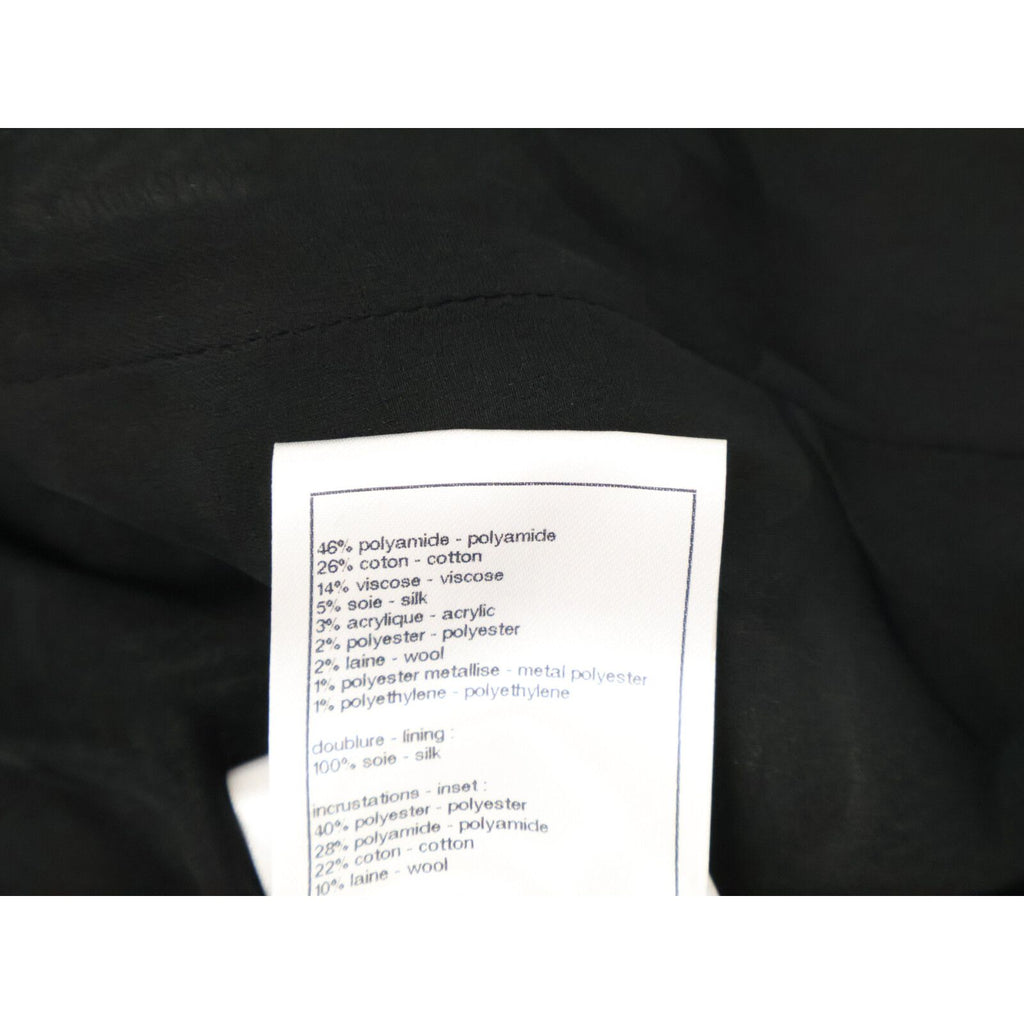 Chanel CC Logo Button Tweed Collarless Jacket 34 — view 7