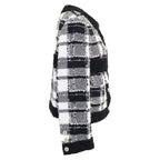 Chanel CC Logo Button Tweed Collarless Jacket 34 — view 2