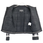 Chanel CC Logo Button Tweed Collarless Jacket 34 — view 4