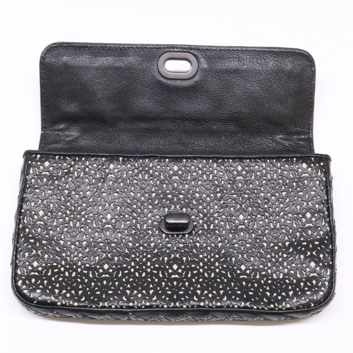 Bottega Veneta Intrecciato Cut Leather Clutch — view 7
