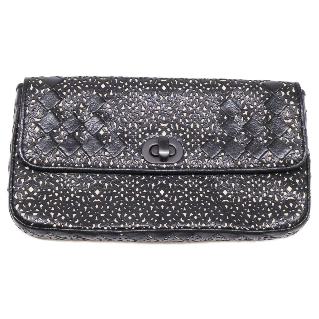 Bottega Veneta Intrecciato Cut Leather Clutch