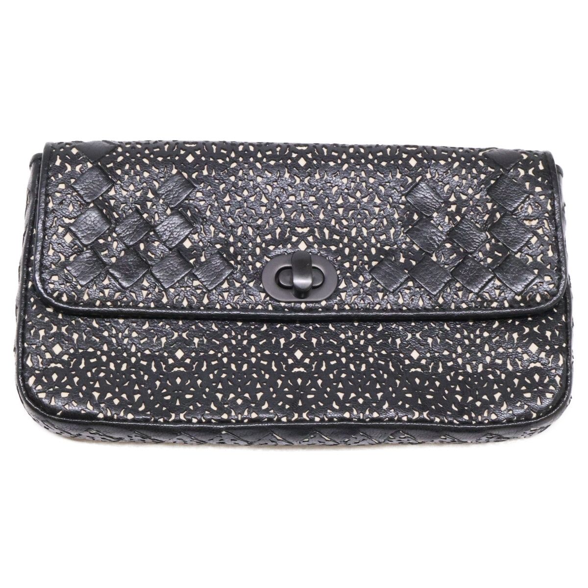 Bottega Veneta Intrecciato Cut Leather Clutch