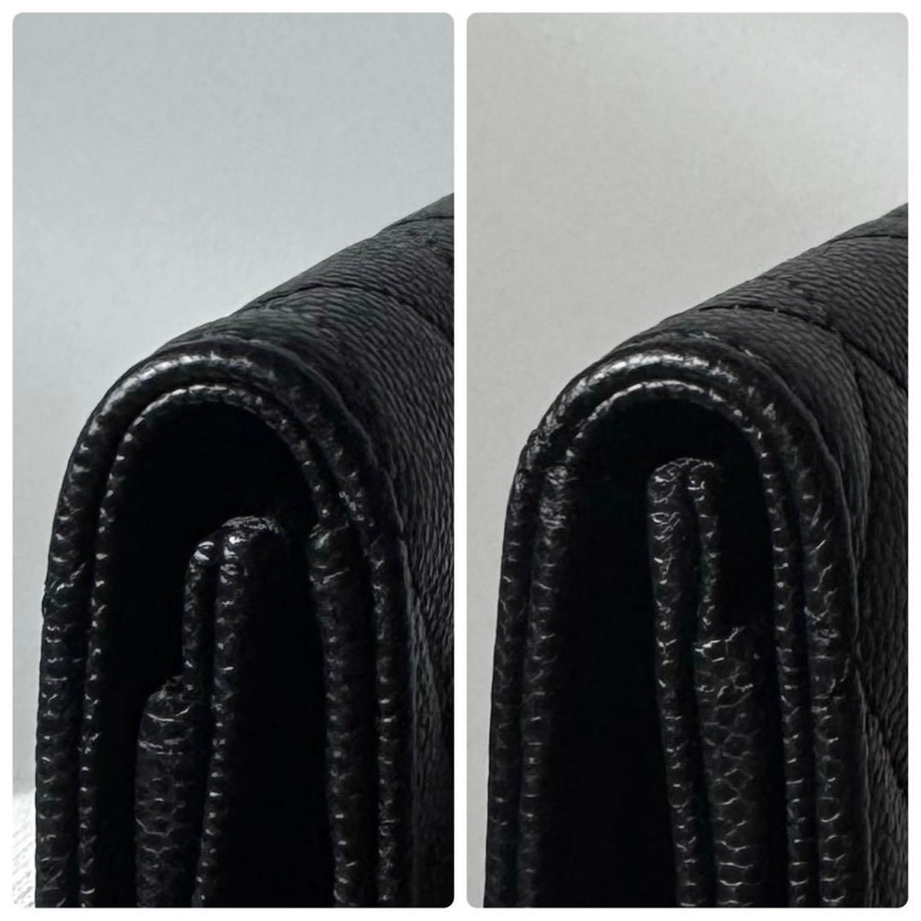 Chanel 19 Card Case Caviar Leather Black — view 8