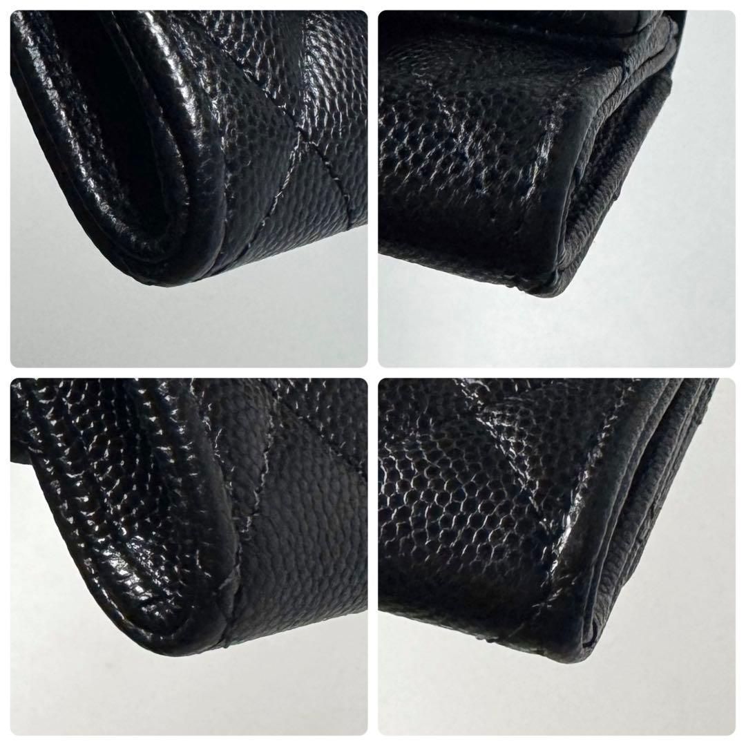 Chanel 19 Card Case Caviar Leather Black — view 7