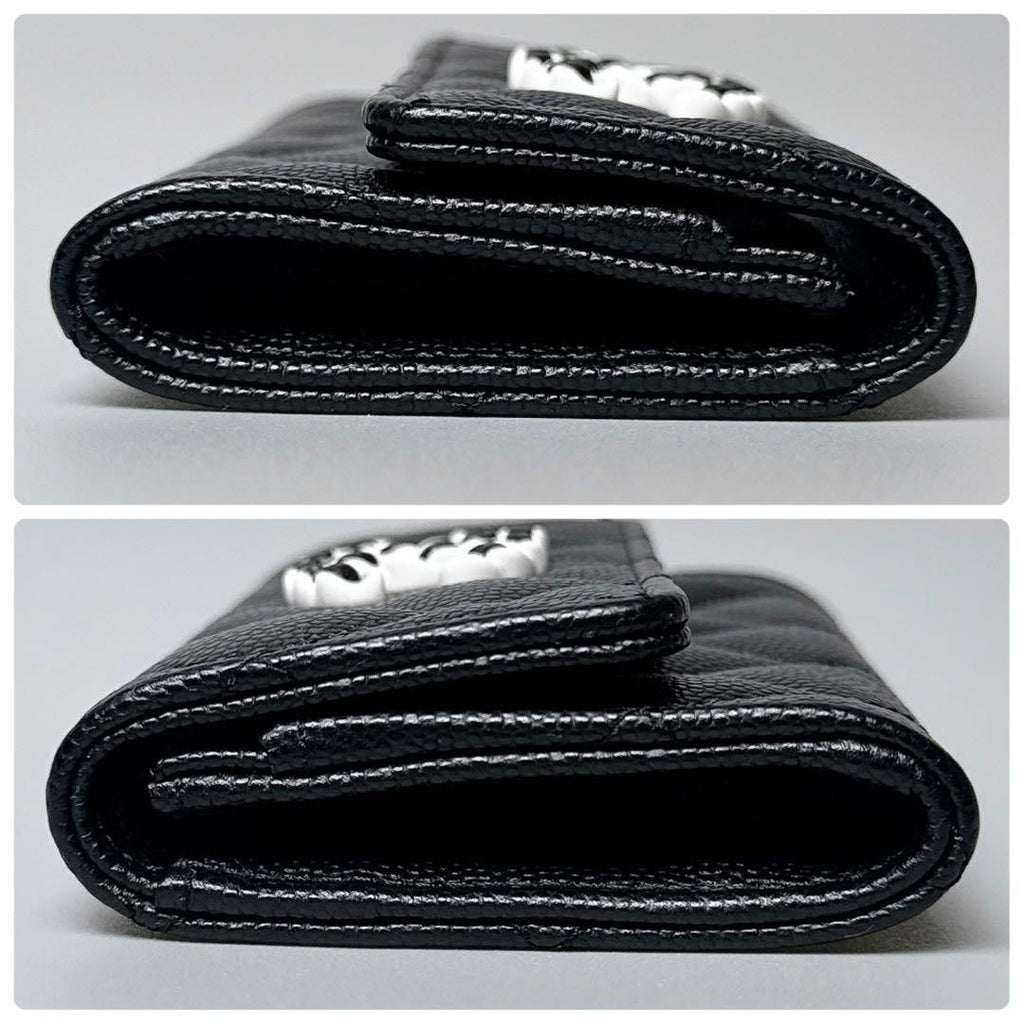Chanel 19 Card Case Caviar Leather Black — view 6