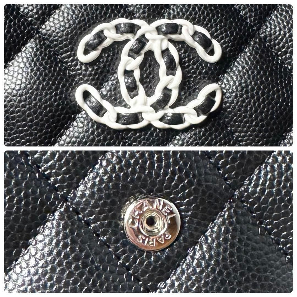 Chanel 19 Card Case Caviar Leather Black — view 9