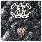 Chanel 19 Card Case Caviar Leather Black — view 9
