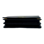 Prada Leather Saffiano Chain Wallet Black Shoulder — view 5
