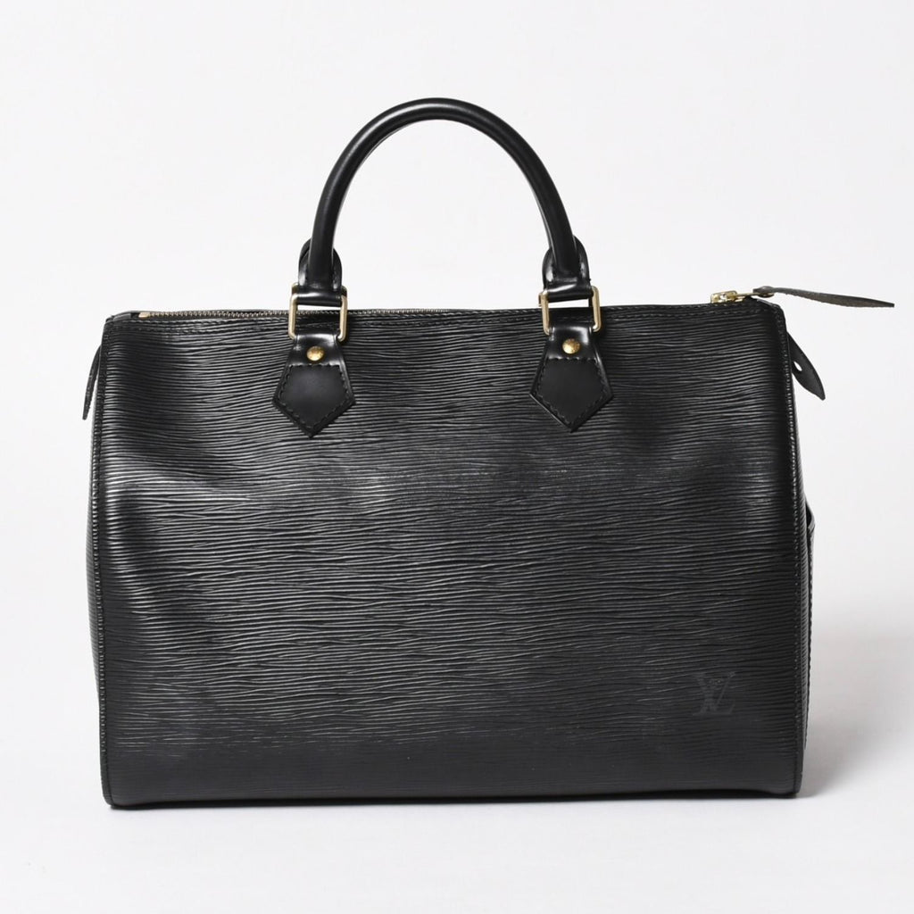 Louis Vuitton Speedy 30 Handbag Epi Leather Black Gold