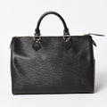 Louis Vuitton Speedy 30 Handbag Epi Leather Black Gold