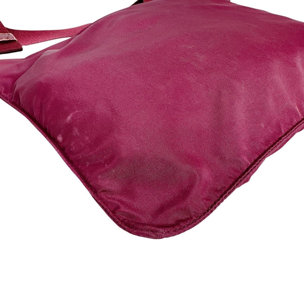Prada Re-Nylon Cross Body Trianglelogo Shoulder Bag Winered — view 8
