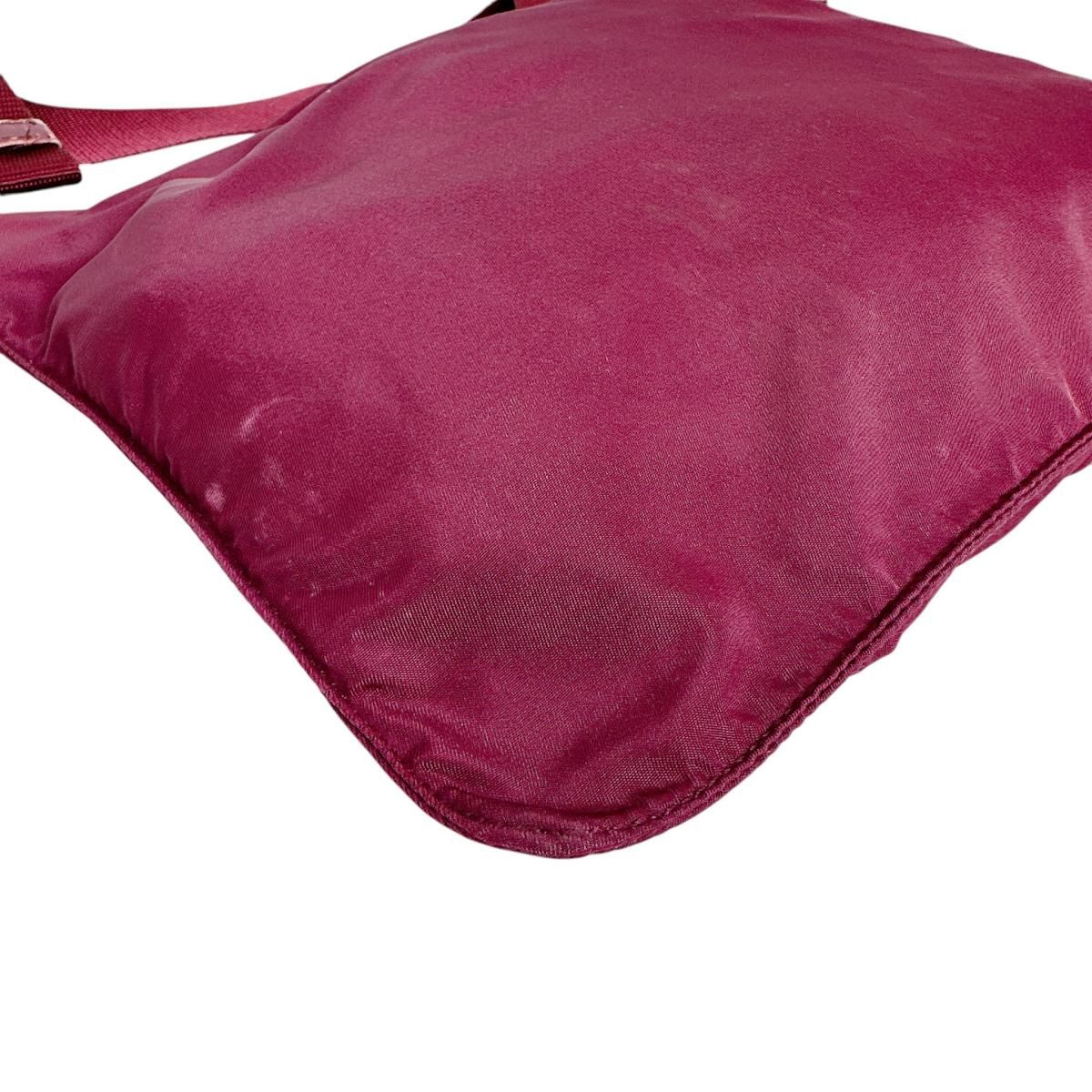 Prada Re-Nylon Cross Body Trianglelogo Shoulder Bag Winered — view 8