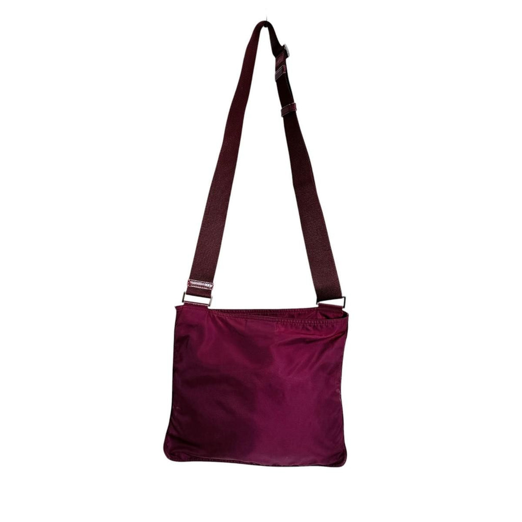 Prada Re-Nylon Cross Body Trianglelogo Shoulder Bag Winered — view 2