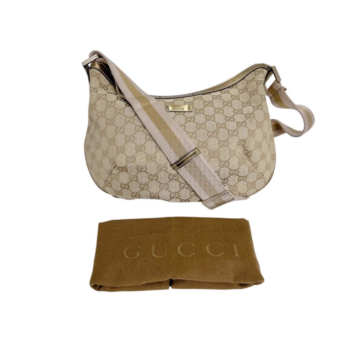 Gucci GG Plus Cross Body Spuri Shoulder Bag Brown