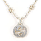 Gucci Interlocking Flower 925 Sterling Silver Necklace Gross Weight 40