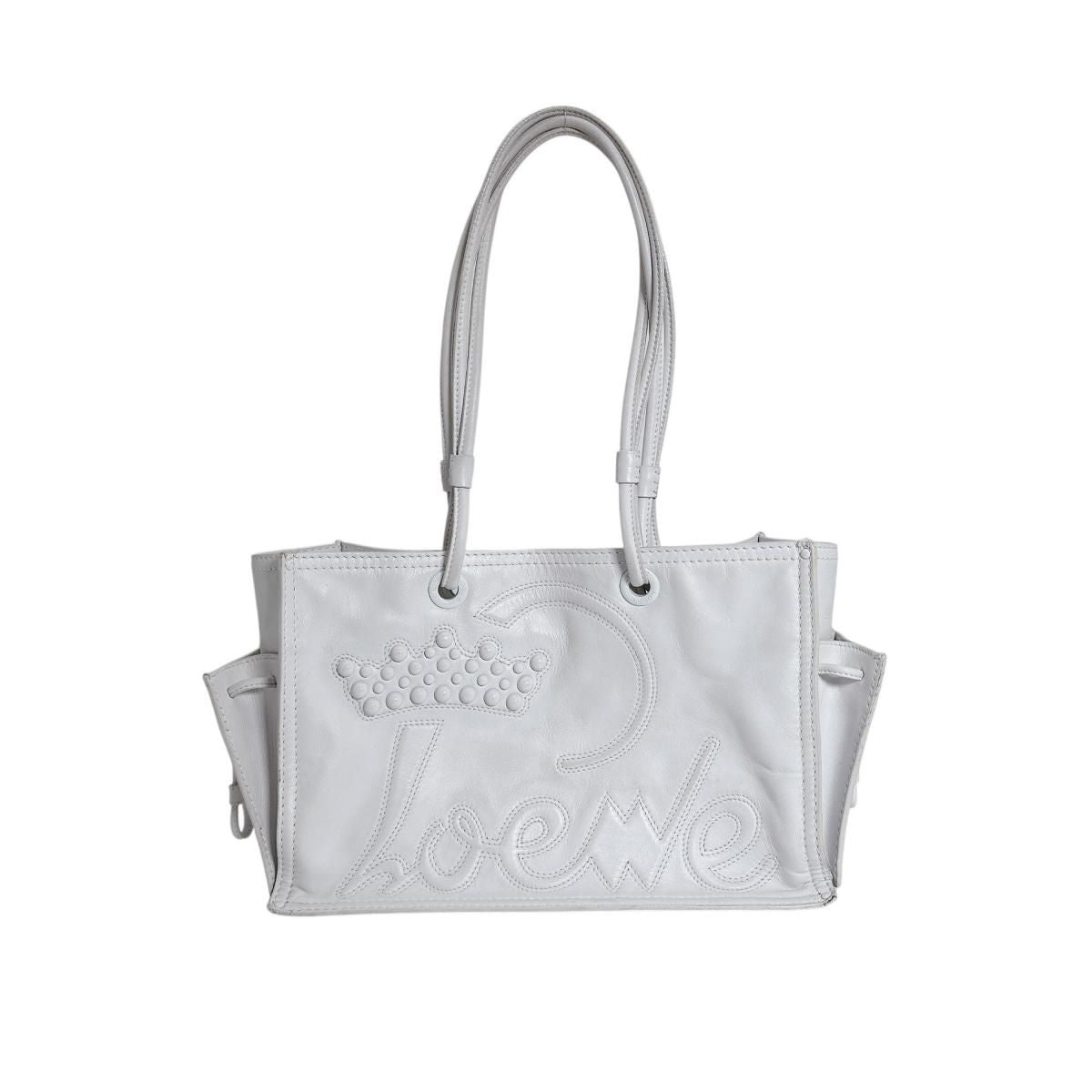 Loewe Herite Bag One Shoulder Anagram Tote White