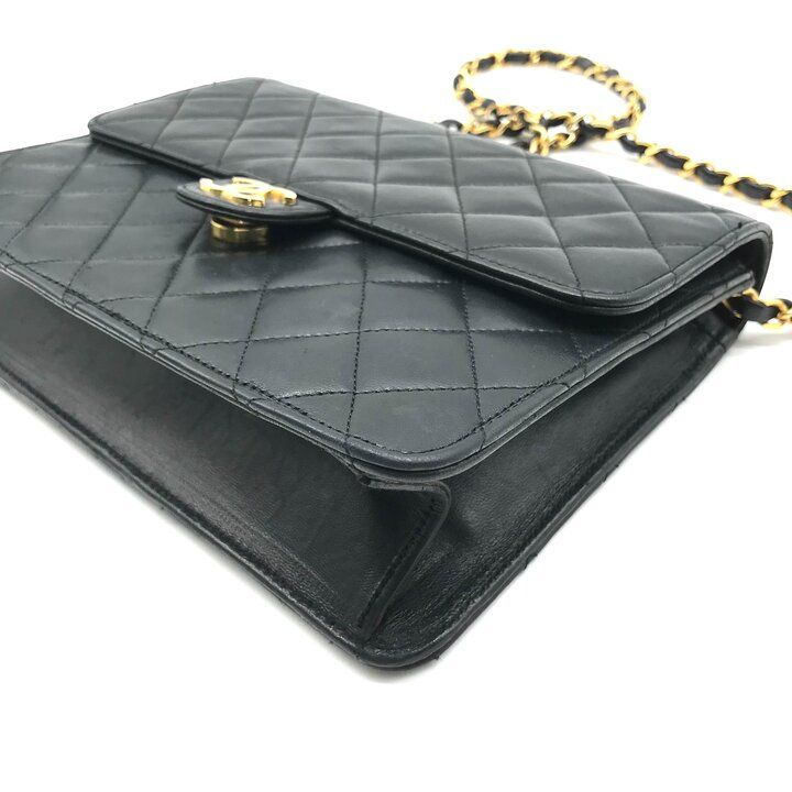 Chanel Shoulder Bag Chain Vintage Quilted CC Logo Black — view 5
