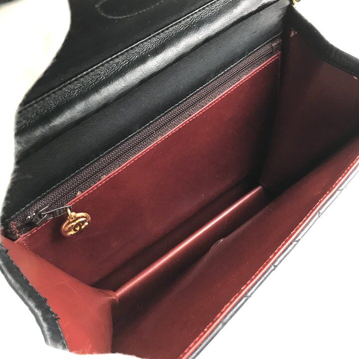 Chanel Shoulder Bag Chain Vintage Quilted CC Logo Black — view 8