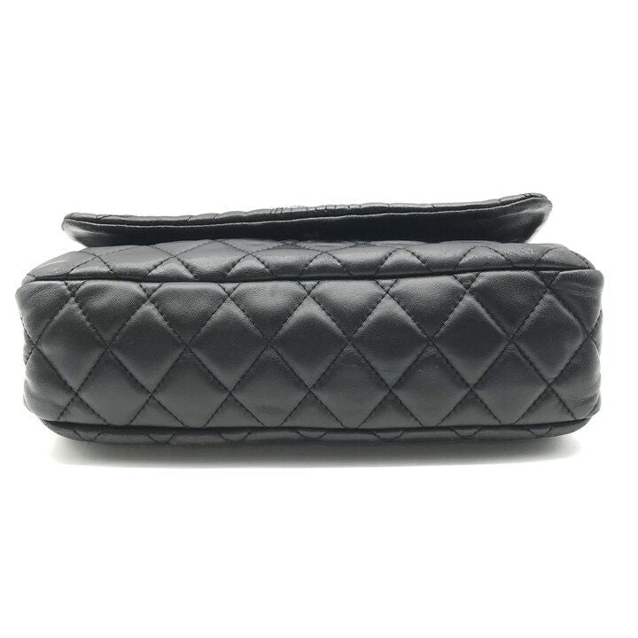 Chanel CC Logo Quilted Paris Moscow Chain Shoulder Bag Vintage Black — view 4