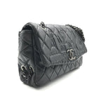 Chanel CC Logo Quilted Paris Moscow Chain Shoulder Bag Vintage Black — view 2