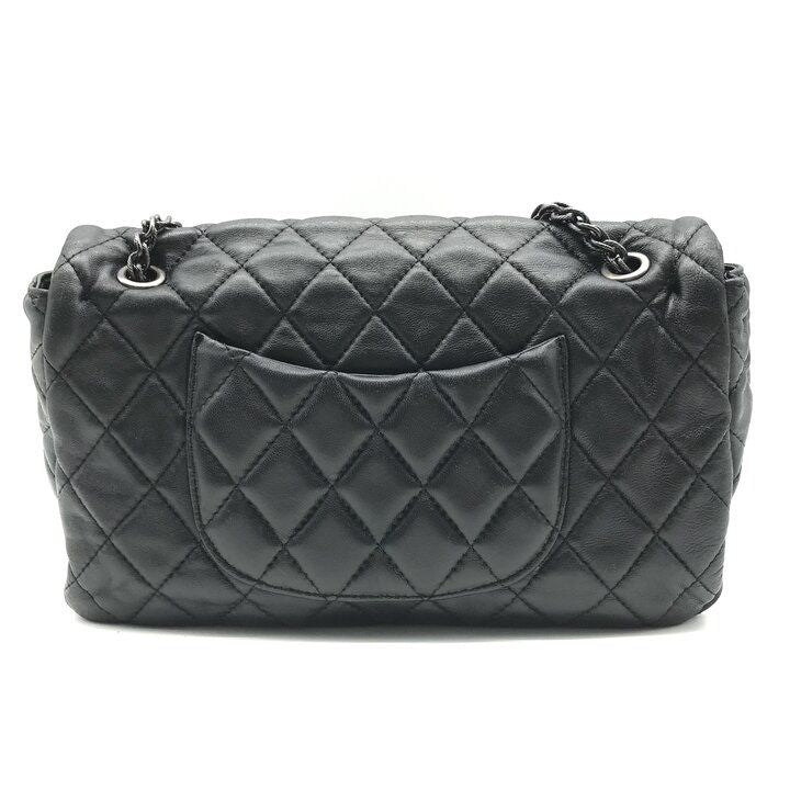 Chanel CC Logo Quilted Paris Moscow Chain Shoulder Bag Vintage Black — view 3
