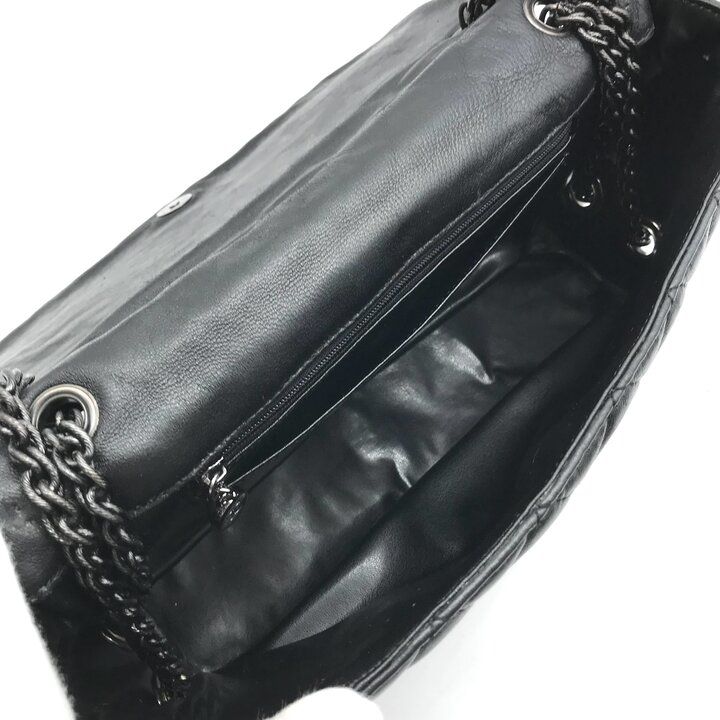 Chanel CC Logo Quilted Paris Moscow Chain Shoulder Bag Vintage Black — view 9