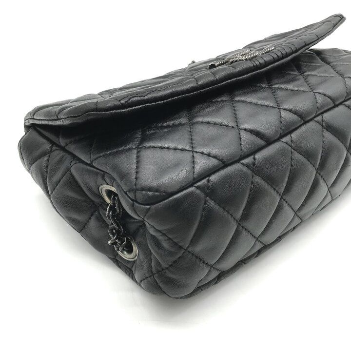 Chanel CC Logo Quilted Paris Moscow Chain Shoulder Bag Vintage Black — view 5