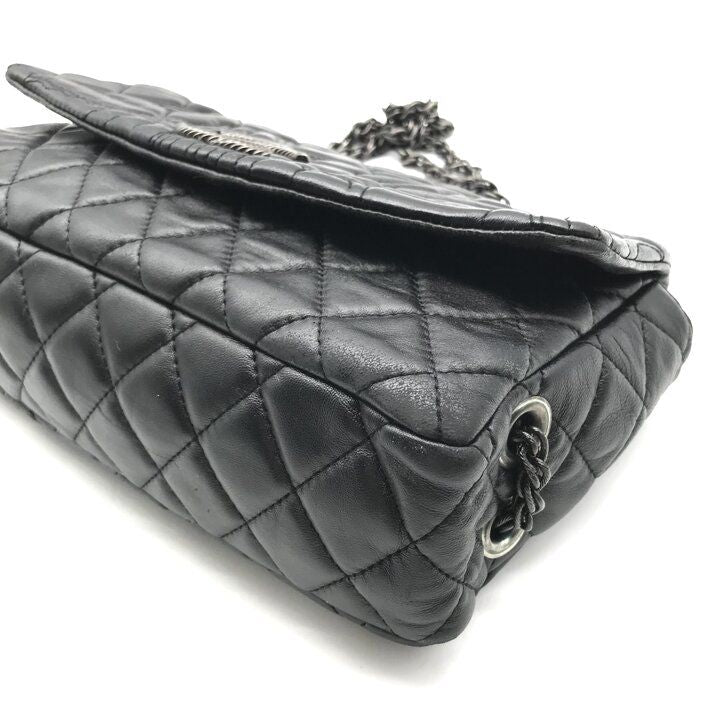 Chanel CC Logo Quilted Paris Moscow Chain Shoulder Bag Vintage Black — view 6