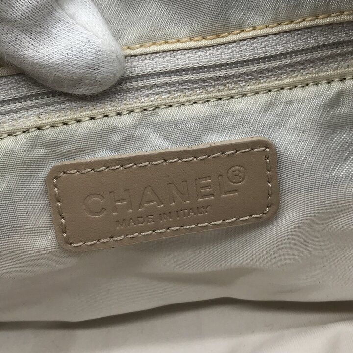 Chanel Handbag Shoulder Vintage CC Logo Beige — view 9
