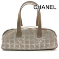 Chanel Handbag Shoulder Vintage CC Logo Beige