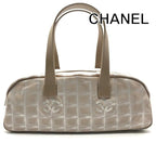 Chanel Handbag Shoulder Vintage CC Logo Beige