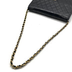 Chanel Shoulder Bag Chain Flap Gold Vintage Black — view 7