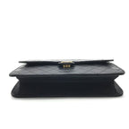 Chanel Shoulder Bag Chain Flap Gold Vintage Black — view 4