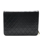 Chanel Shoulder Bag Chain Flap Gold Vintage Black — view 3