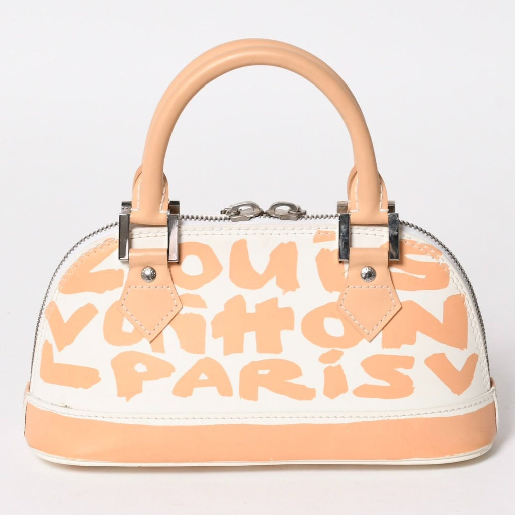 Louis Vuitton Monogram Graffiti Alma PM Horizon Tal Handbag White Beige — view 2