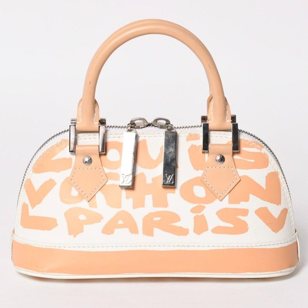 Louis Vuitton Monogram Graffiti Alma PM Horizon Tal Handbag White Beige