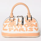 Louis Vuitton Monogram Graffiti Alma PM Horizon Tal Handbag White Beige