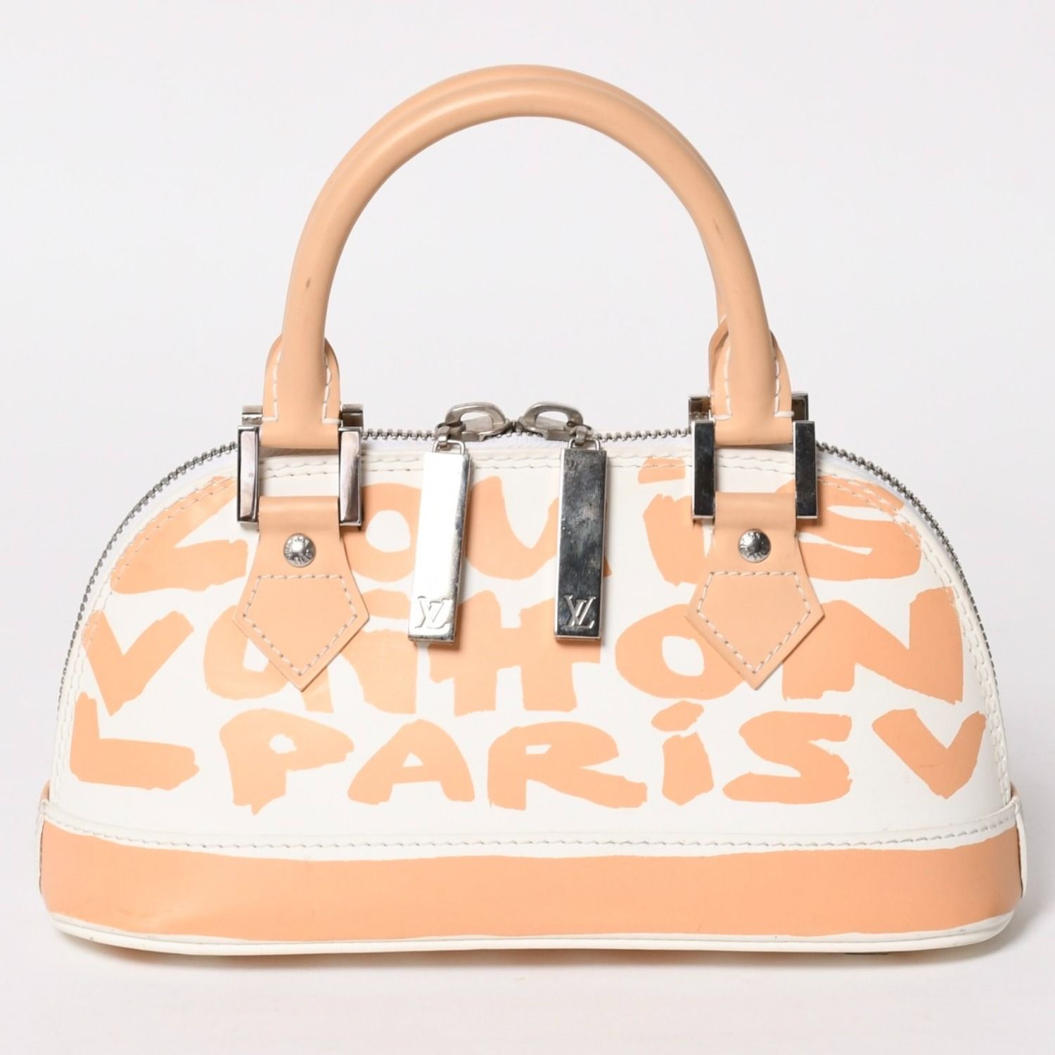 Louis Vuitton Monogram Graffiti Alma PM Horizon Tal Handbag White Beige