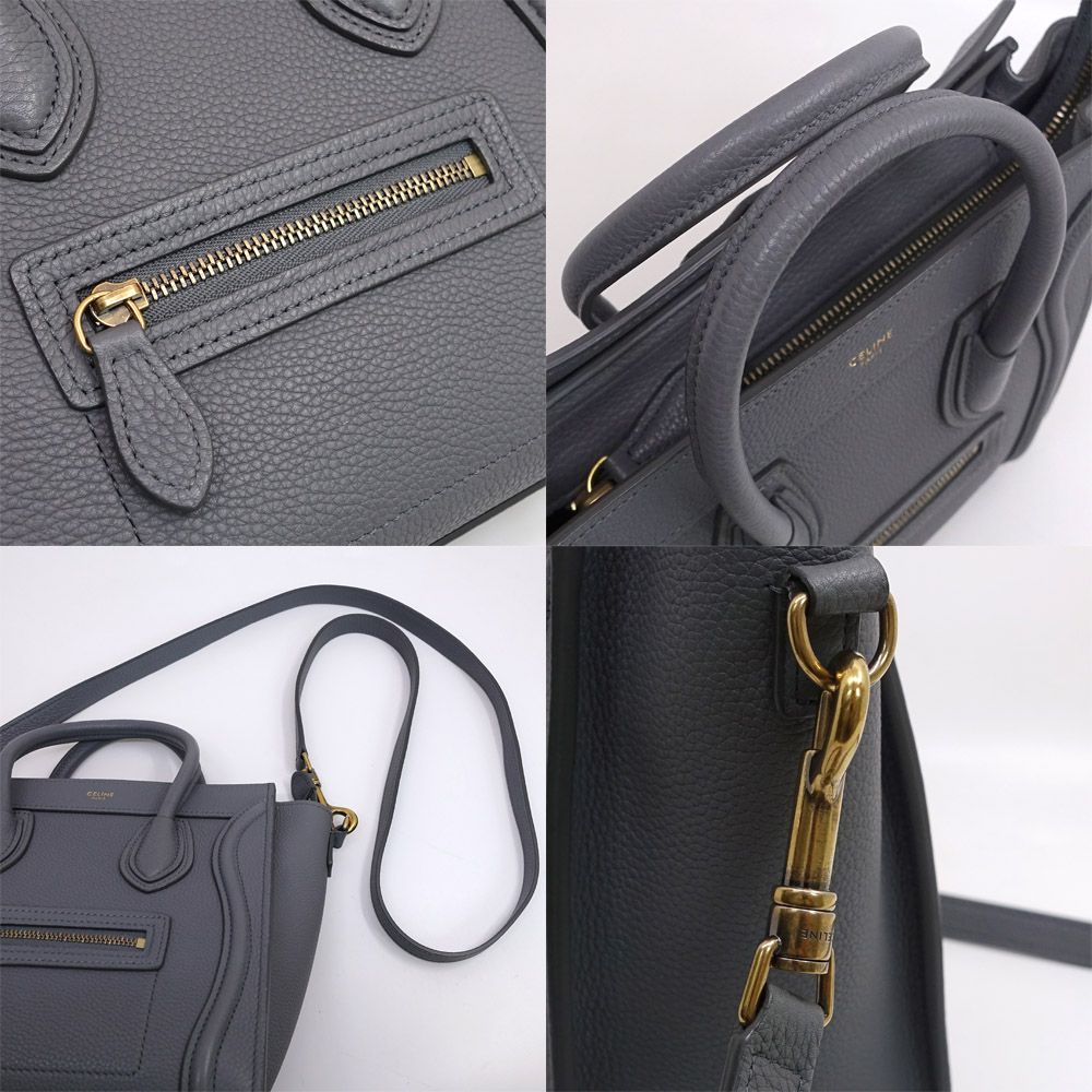 Celine Luggage Nano Handbag 2-Way Gold — view 7