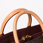 Louis Vuitton Soufflot BB Monogram Handbag Canvas Vachetta Leather Brown — view 5