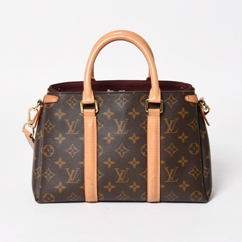 Louis Vuitton Soufflot BB Monogram Handbag Canvas Vachetta Leather Brown — view 2