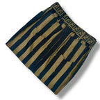 Fendi Zucca Pattern FF Logo with Belt Mini Skir Brown Black 44 Skirt — view 3
