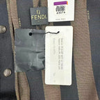 Fendi Zucca Pattern FF Logo with Belt Mini Skir Brown Black 44 Skirt — view 8